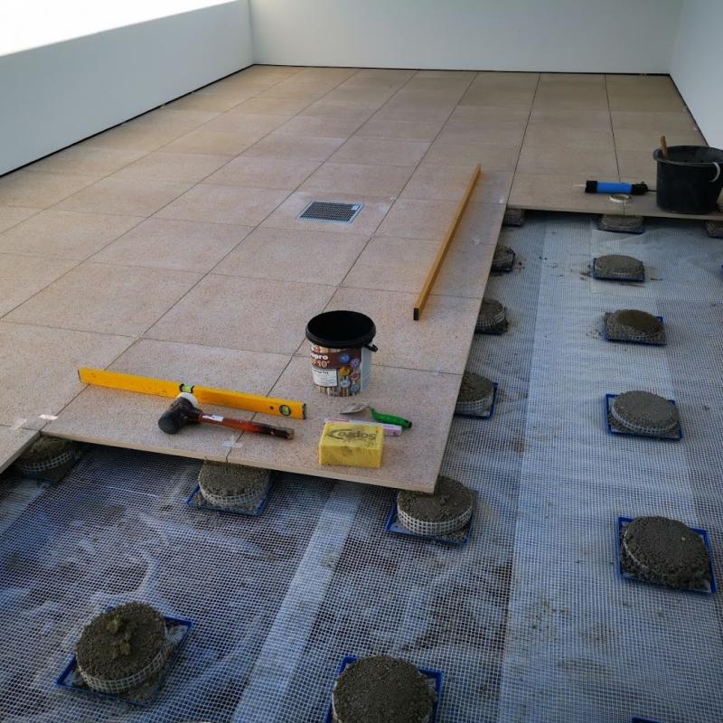Dachterrasse Feinsteinzeug Verlegt Mit Gutjahr System 